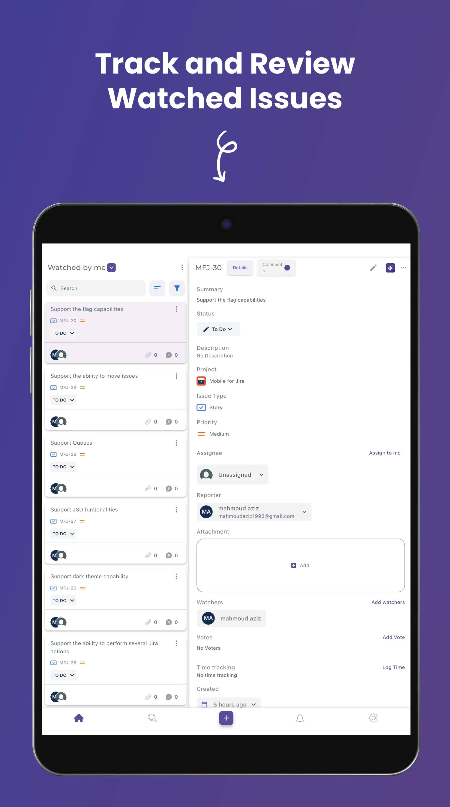 Mobile for Jira screenshot